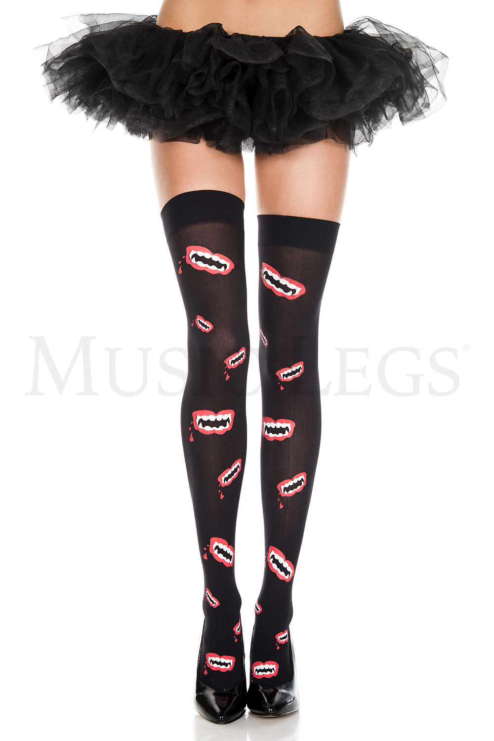 Mouth print thigh hi