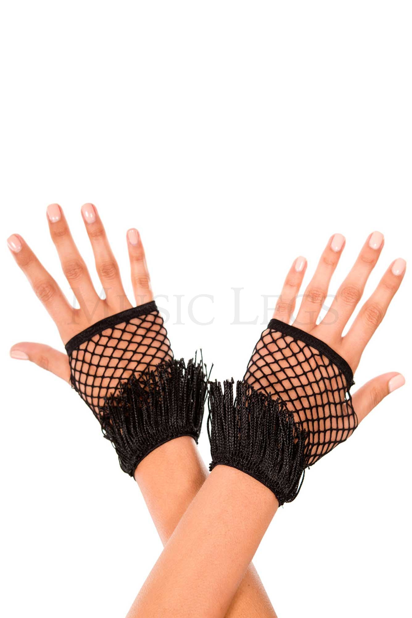 Fringed mini diamond netgloves