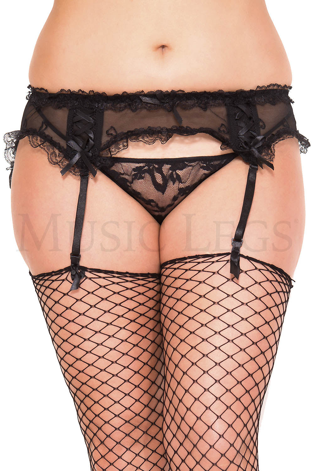 Plus size heart embroidered wi