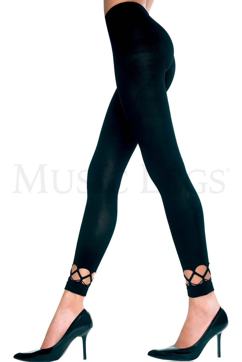 Crochet ankle spandex opaque l
