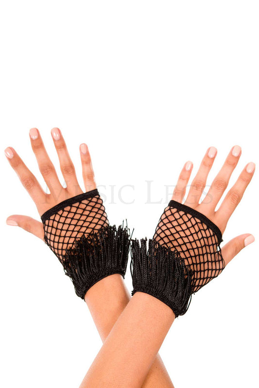 Fringed mini diamond netgloves