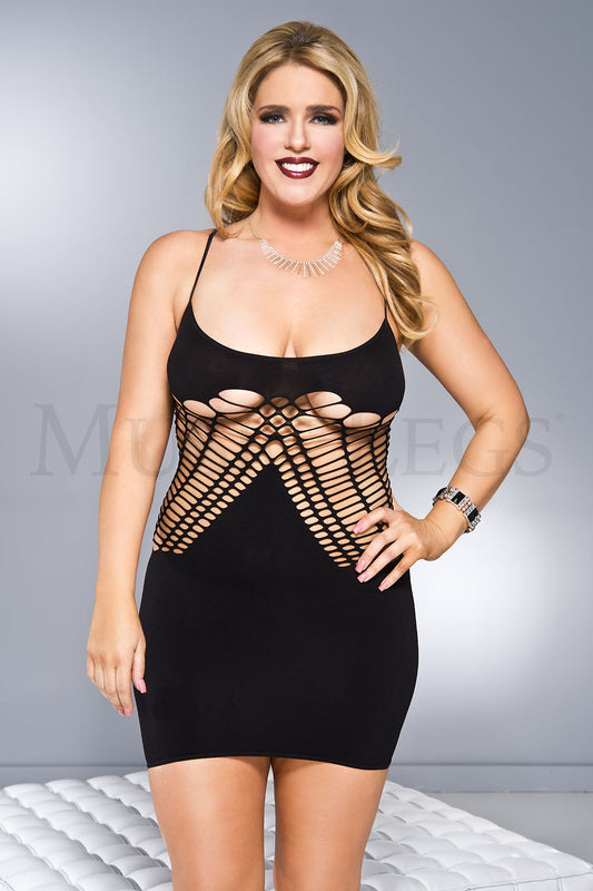 Plus size seamless opaque mini